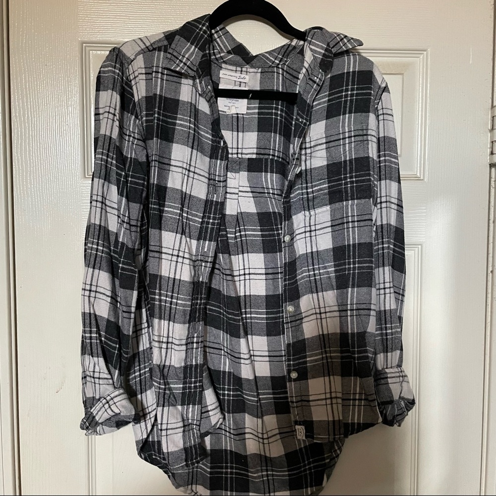 american eagle plaid button up